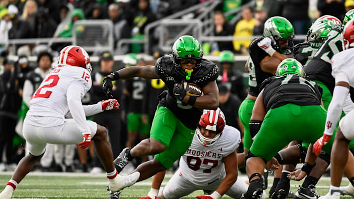 Freshman Jordon Davison was Oregon's most consistent weapon on offense, running for hard yards up the middle.