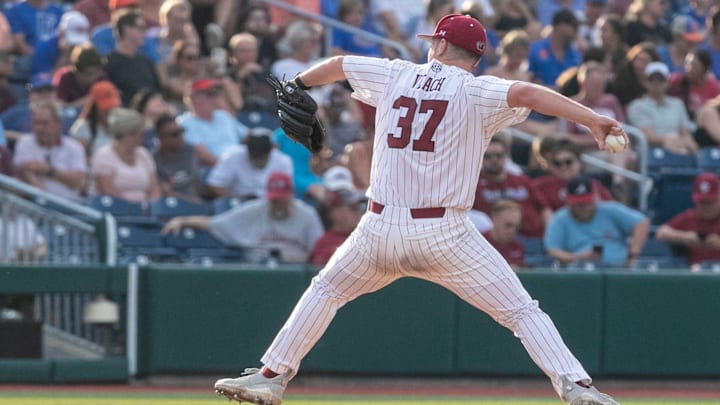 South Carolina baseball relief pitcher Chris Veach