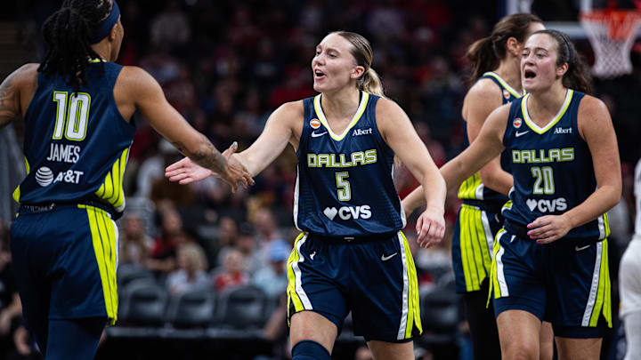 Apr 30, 2026; Indianapolis, IN, USA;  Dallas Wings guard Paige Bueckers.