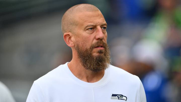 Seattle Seahawks offensive coordinator Brian Fleury during the first half against the Dallas Cowboys. Seattle Seahawks offensive coordinator Brian Fleury during the first half against the Dallas Cowboys.