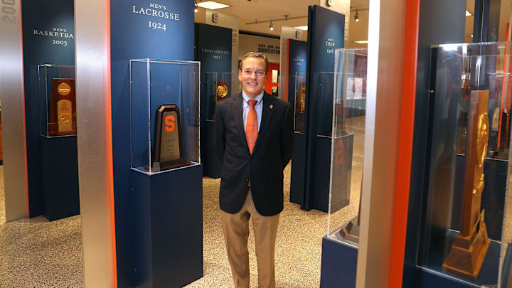 Syracuse chancellor Kent Syverud has named a search committee to find the next athletics director. Four possible candidates. Syracuse chancellor Kent Syverud has named a search committee to find the next athletics director. Four possible candidates.