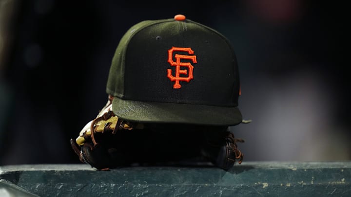 San Francisco Giants cap and glove.