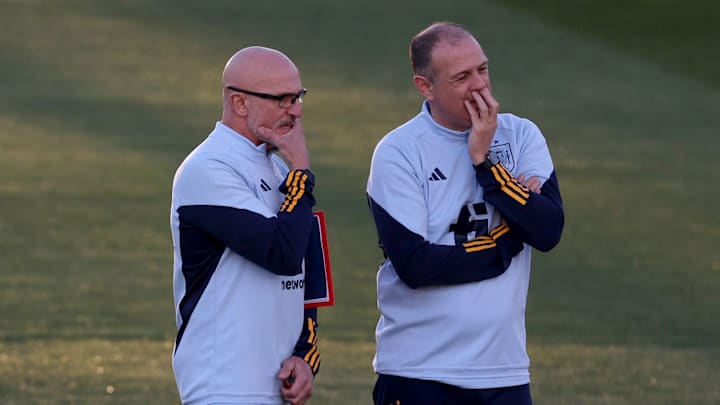 Luis de la Fuente en un entrenamiento