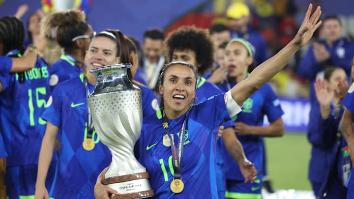 A Seleção venceu nove das 10 edições da Copa América Feminina até aqui A Seleção venceu nove das 10 edições da Copa América Feminina até aqui