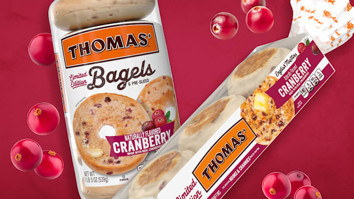 Thomas' Cranberry bagels and English muffins
