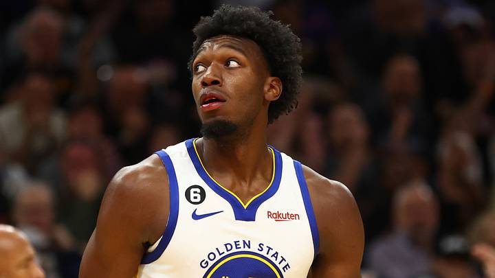 Oct 25, 2022; Phoenix, Arizona, USA; Golden State Warriors center James Wiseman (33) against the Phoenix Suns at Footprint Center. Mandatory Credit: Mark J. Rebilas-USA TODAY Sports Oct 25, 2022; Phoenix, Arizona, USA; Golden State Warriors center James Wiseman (33) against the Phoenix Suns at Footprint Center. Mandatory Credit: Mark J. Rebilas-USA TODAY Sports
