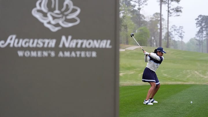 Megha Ganne shot a record 63 to open the 2025 Augusta National Women's Amateur.