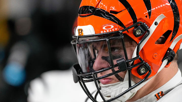 Cincinnati Bengals defensive end Trey Hendrickson (91) takes the field for the first quarter of the NFL Week 18 game between the Pittsburgh Steelers and the Cincinnati Bengals at Acrisure Stadium in Pittsburgh on Saturday, Jan. 4, 2025.