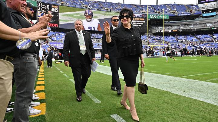 Sep 20, 2026; Baltimore, Maryland, USA; New Orleans Saints owner Gayle Benson on the sidelines prior to the game against the Baltimore Ravens at M&T Bank Stadium. Mandatory Credit: Jamie Sabau-Imagn Images Sep 20, 2026; Baltimore, Maryland, USA; New Orleans Saints owner Gayle Benson on the sidelines prior to the game against the Baltimore Ravens at M&T Bank Stadium. Mandatory Credit: Jamie Sabau-Imagn Images