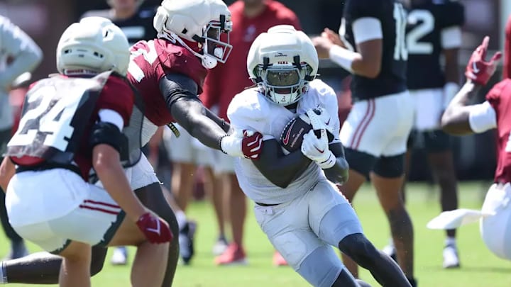 8/22/25 MFB Practice Alabama Running Back Richard Young (9) Photo by Kent Gidley