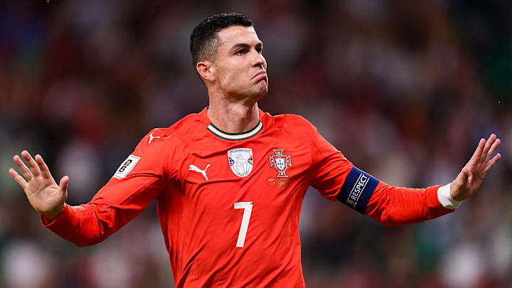 Cristiano Ronaldo was unable to feature in Portugal’s rout over Armenia. 