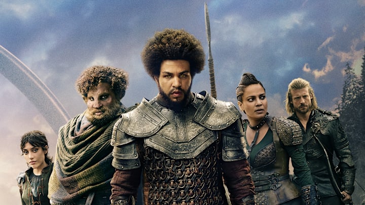 The Wheel of Time Season 3 Panorama Art, Perrin, Loial, Alanna, Maksim, and Faile. Image: Prime Video.
