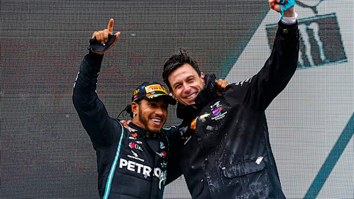 Lewis Hamilton and Toto Wolff