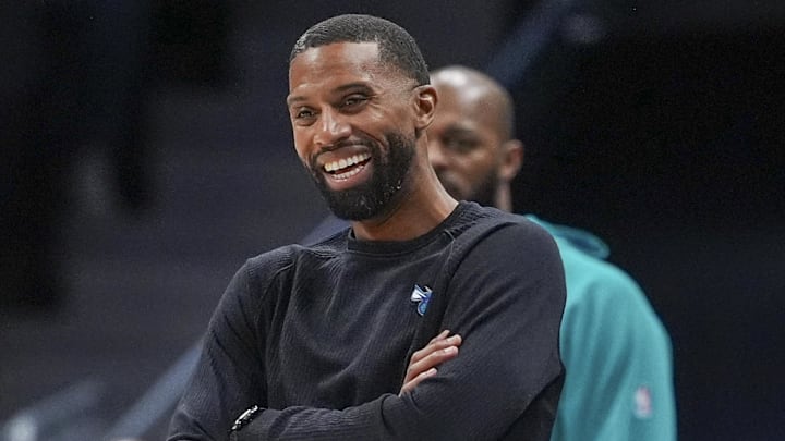 Feb 11, 2026; Charlotte, North Carolina, USA; Charlotte Hornets head coach Charles Lee reacts to a foul called late during second the half against the Atlanta Hawks at Spectrum Center. Mandatory Credit: Jim Dedmon-Imagn Images Feb 11, 2026; Charlotte, North Carolina, USA; Charlotte Hornets head coach Charles Lee reacts to a foul called late during second the half against the Atlanta Hawks at Spectrum Center. Mandatory Credit: Jim Dedmon-Imagn Images