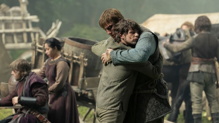 Peter Claffey and Shaun Thomas in A Knight of the Seven Kingdoms.