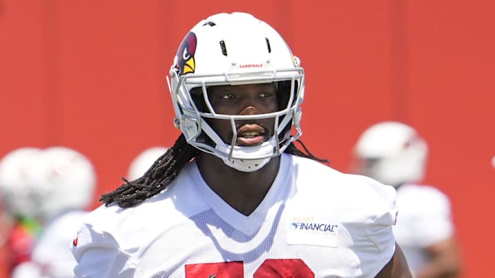 Arizona Cardinals defensive end Darius Robinson (56) during organized team practice at Arizona Cardinals training center in Tempe on May 28, 2025. Arizona Cardinals defensive end Darius Robinson (56) during organized team practice at Arizona Cardinals training center in Tempe on May 28, 2025.
