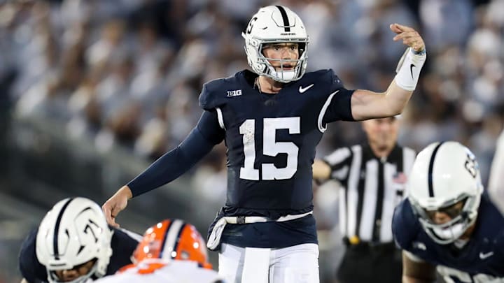 Penn State Nittany Lions quarterback Drew Allar (15)