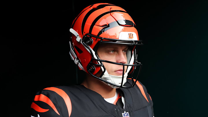 Aug 7, 2025; Philadelphia, Pennsylvania, USA; Cincinnati Bengals quarterback Joe Burrow walks out of the tunnel for a game against the Philadelphia Eagles at Lincoln Financial Field. Mandatory Credit: Bill Streicher-Imagn Images