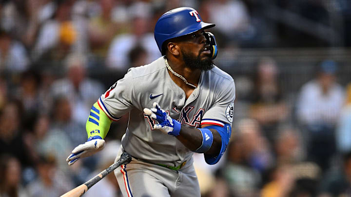 Rangers outfielder and 2023 World Series hero Adolis García is linked to the Phillies ahead of the 2025 trade deadline