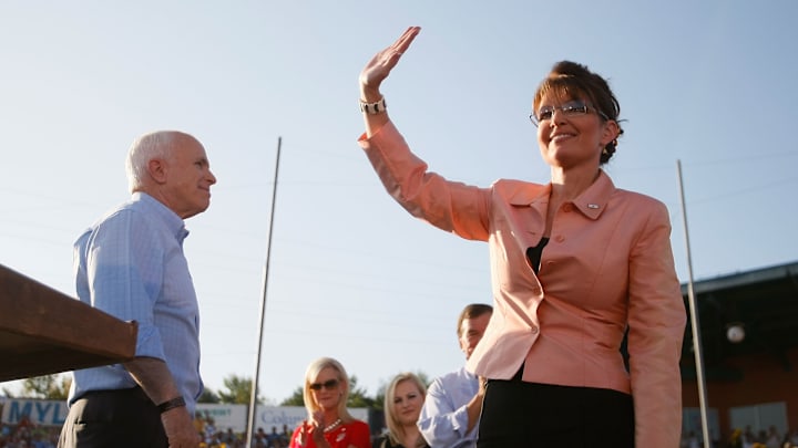 2008 Republican vice presidential nominee Sarah Palin had a concession speech written up for election night—but wasn’t allowed to deliver it.