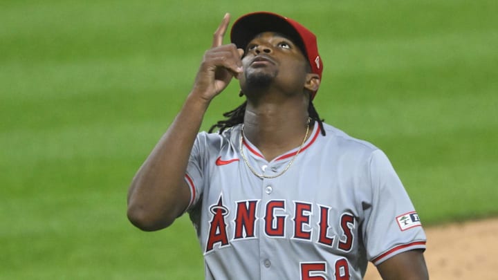 Los Angeles Angels starting pitcher Jose Soriano