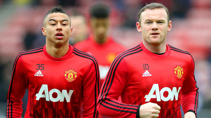 Jesse Lingard und Wayne Rooney
