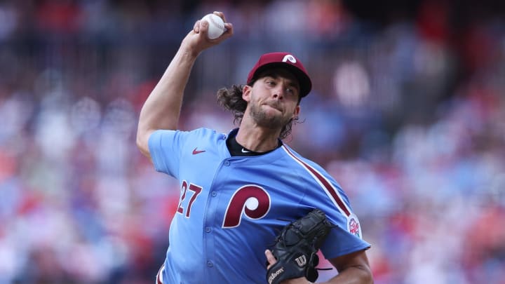 Philadelphia Phillies pitcher Aaron Nola. Philadelphia Phillies pitcher Aaron Nola.