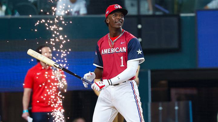 American League Future  infielder Sebastian Walcott. Credit: Kevin Jairaj-USA TODAY Sports