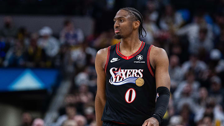 Philadelphia 76ers guard Tyrese Maxey is a great prop target on Sunday.