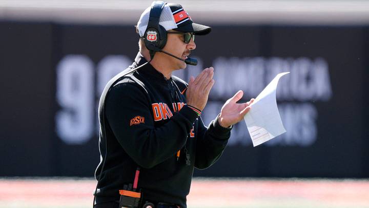 Oklahoma State football coach Eric Morris.