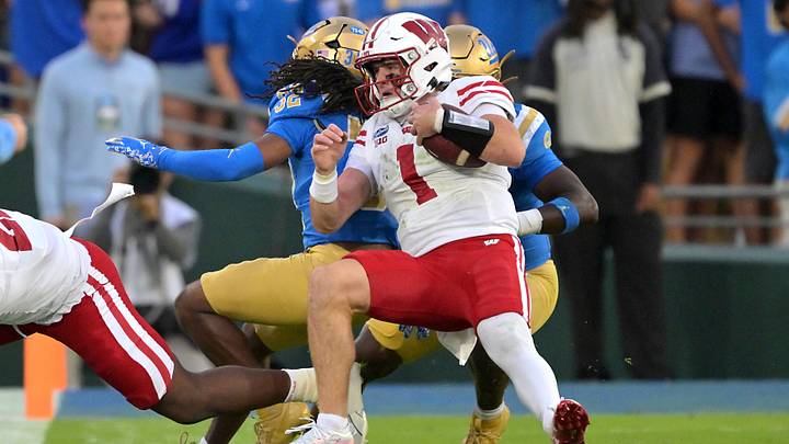 Wisconsin Badgers quarterback Colton Joseph. Wisconsin Badgers quarterback Colton Joseph.
