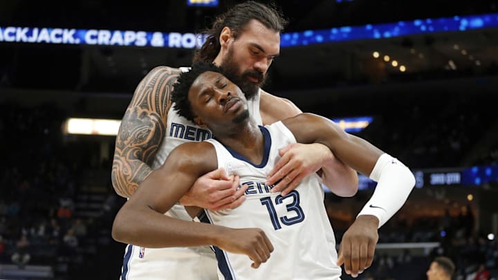 Dec 13, 2021; Memphis, Tennessee, USA; Memphis Grizzles forward Jaren Jackson Jr. (13) pretends to