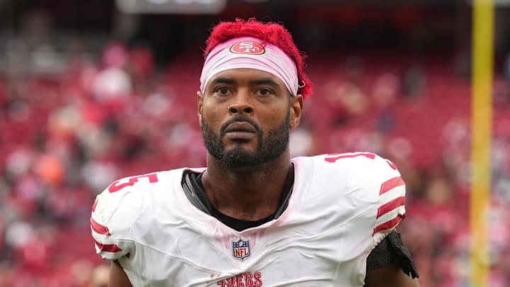 Sep 28, 2025; Santa Clara, California, USA; San Francisco 49ers wide receiver Jauan Jennings (15) after the game against the Jacksonville Jaguars at Levi's Stadium. Mandatory Credit: Darren Yamashita-Imagn Images Sep 28, 2025; Santa Clara, California, USA; San Francisco 49ers wide receiver Jauan Jennings (15) after the game against the Jacksonville Jaguars at Levi's Stadium. Mandatory Credit: Darren Yamashita-Imagn Images
