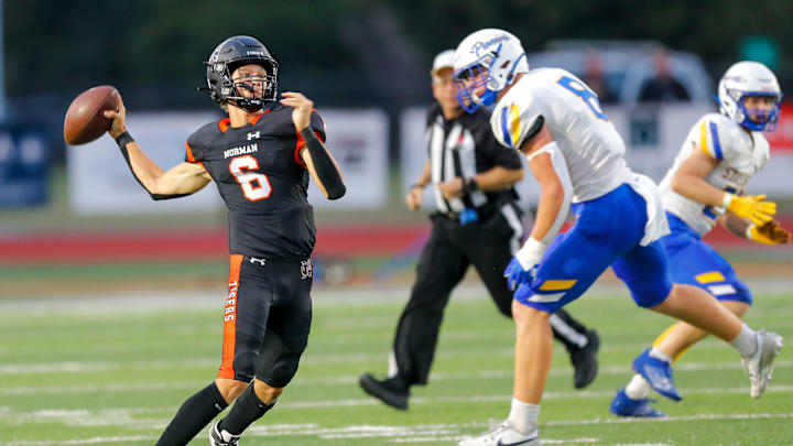 The No. 23 Norman Tigers face a tough matchup Friday night against the No. 5 ranked Jenks. The No. 23 Norman Tigers face a tough matchup Friday night against the No. 5 ranked Jenks.