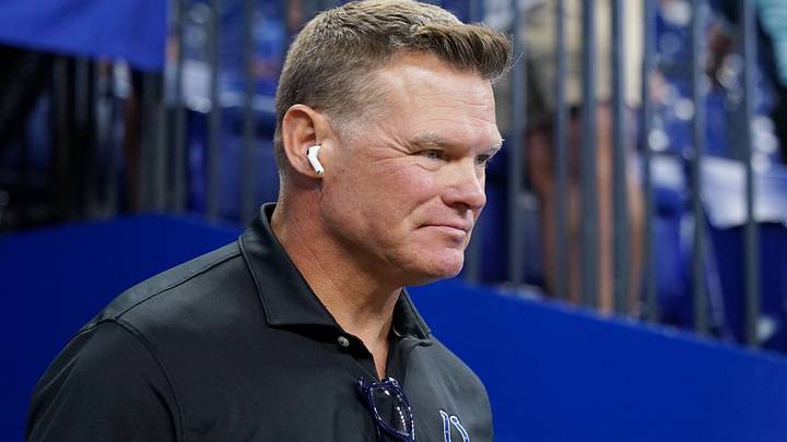 Aug 29, 2026; Indianapolis, Indiana, USA; Indianapolis Colts general manager Chris Ballard walks onto the field before the game against the Detroit Lions at Lucas Oil Stadium. Mandatory Credit: Robert Goddin-Imagn Images Aug 29, 2026; Indianapolis, Indiana, USA; Indianapolis Colts general manager Chris Ballard walks onto the field before the game against the Detroit Lions at Lucas Oil Stadium. Mandatory Credit: Robert Goddin-Imagn Images