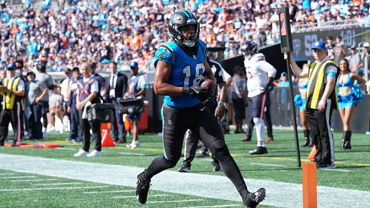 Carolina Panthers wide receiver Jalen Coker. Carolina Panthers wide receiver Jalen Coker.