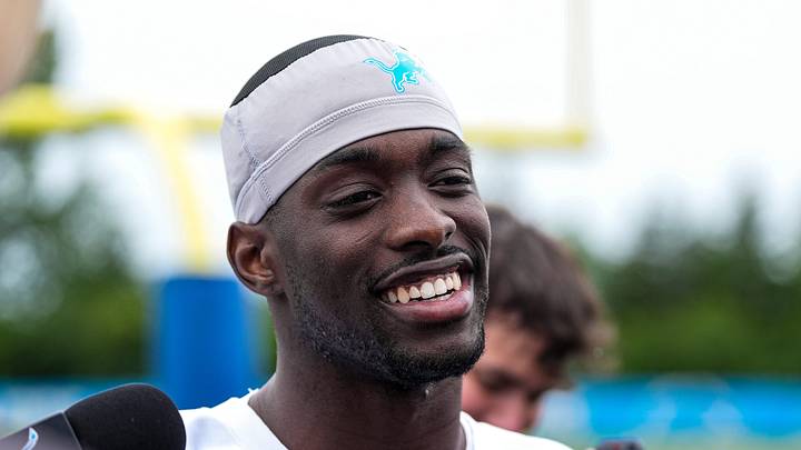 Detroit Lions cornerback Terrion Arnold speaks to the media Detroit Lions cornerback Terrion Arnold speaks to the media
