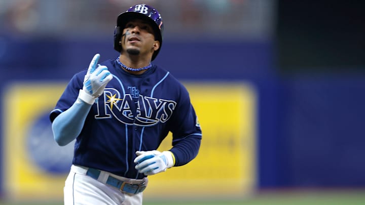 Wander Franco juega para los Rays de Tampa Bay, con los que tiene un contrato por once temporadas