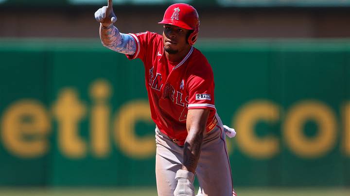 Los Angeles Angels second baseman Christian Moore. Los Angeles Angels second baseman Christian Moore.