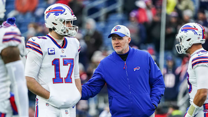 Buffalo Bills’ quarterback Josh Allen (17) and former head coach Sean McDermott.
