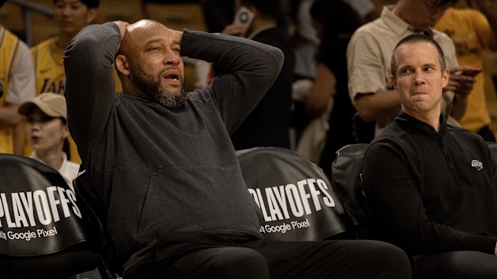 Apr 27, 2024; Los Angeles, California, USA; Los Angeles Lakers head coach Darvin Ham 