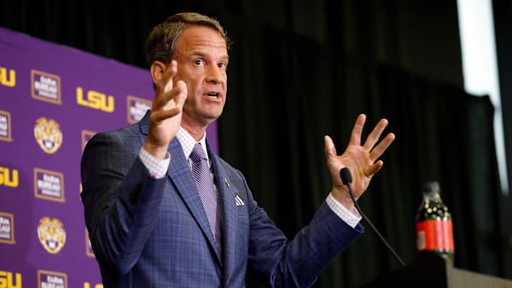LSU Football Hosts Press Conference Introducing New Head Coach Lane Kiffin