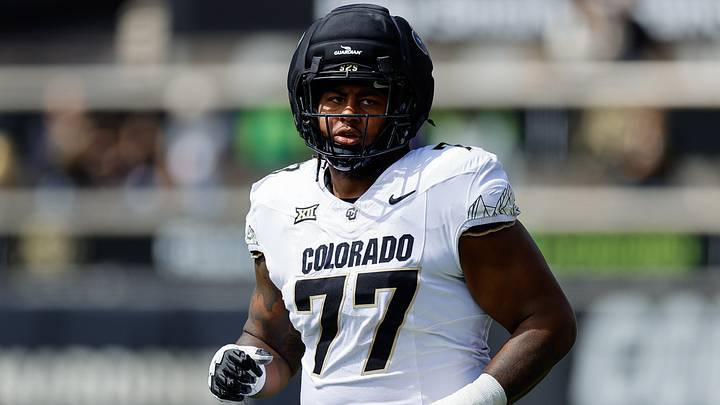 Colorado Buffaloes offensive tackle Jordan Seaton (77) during the spring game at Folsom Field. Mandatory Credit: Isaiah J. Downing-Imagn Images