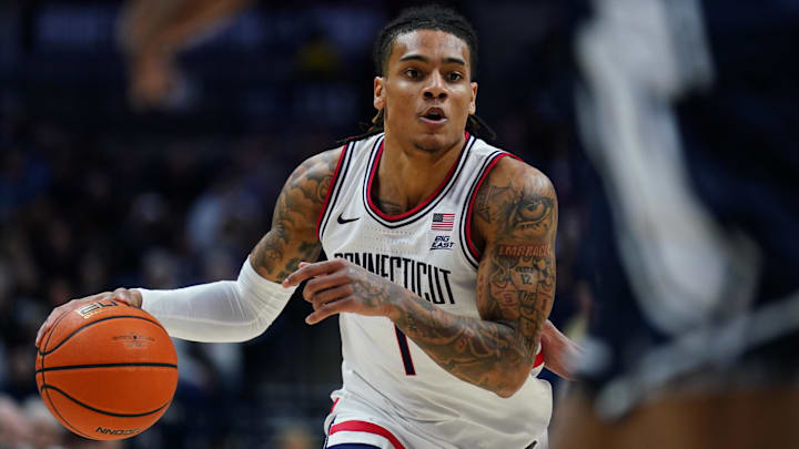 UConn Huskies guard Solo Ball (1) is averaging 14.6 points per game. UConn Huskies guard Solo Ball (1) is averaging 14.6 points per game.