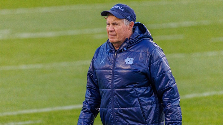 Bill Belichick at North Carolina's Practice Like A Pro Spring Football Event
