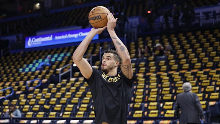 May 7, 2025; Oklahoma City, Oklahoma, USA; Denver Nuggets forward Michael Porter Jr. warms up before the start of game two of the second round against the Oklahoma City Thunder for the 2025 NBA Playoffs at Paycom Center. Mandatory Credit: Alonzo Adams-Imagn Images May 7, 2025; Oklahoma City, Oklahoma, USA; Denver Nuggets forward Michael Porter Jr. warms up before the start of game two of the second round against the Oklahoma City Thunder for the 2025 NBA Playoffs at Paycom Center. Mandatory Credit: Alonzo Adams-Imagn Images