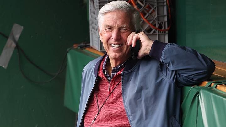 May 16, 2026; Pittsburgh, Pennsylvania, USA; Philadelphia Phillies President of Baseball Operations Dave Dombrowski in the dugout before the Pittsburgh Pirates host the Phillies at PNC Park. Mandatory Credit: Charles LeClaire-Imagn Images