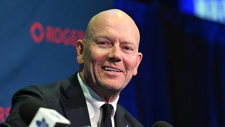 May 4, 2026; Toronto, Ontario, CANADA;  Toronto Maple Leafs senior executive advisor Mats Sundin speaks to the media at an introductory news conference at Real Sports Bar and Grill. Mandatory Credit: Dan Hamilton-Imagn Images