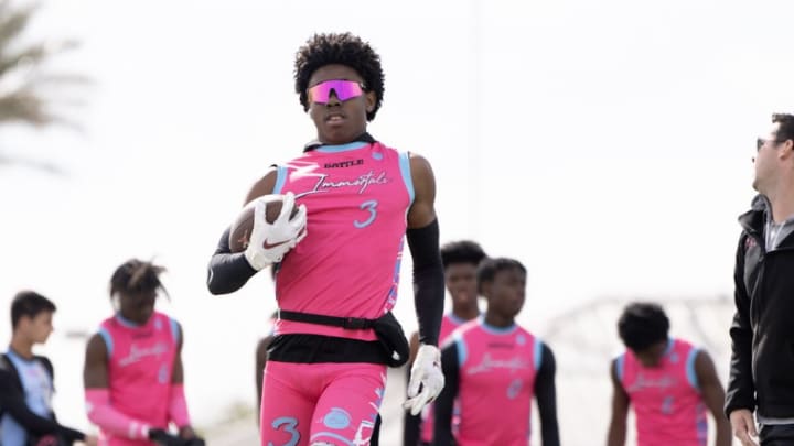 Bryce Fitzgerald warming up during a 7v7 scrimmage. Bryce Fitzgerald warming up during a 7v7 scrimmage.