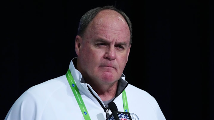 Mar 1, 2022; Indianapolis, IN, USA; Pittsburgh Steelers general manager Kevin Colbert during the NFL Combine at the Indiana Convention Center. Mandatory Credit: Kirby Lee-Imagn Images